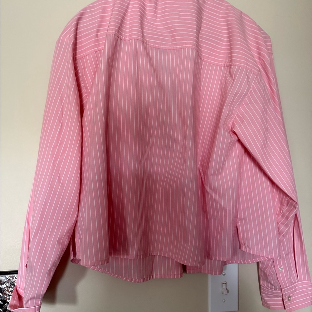 Abercrombie & Fitch Pink and White Striped Shirt